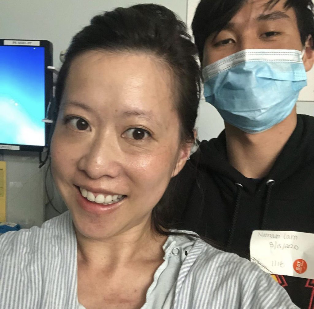 Dr. Patricia Hom with her son